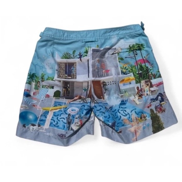 Orlebar Brown Bulldog Sanda Anderlon Pool Print Swim Shorts Size 30 - Picture 7 of 12